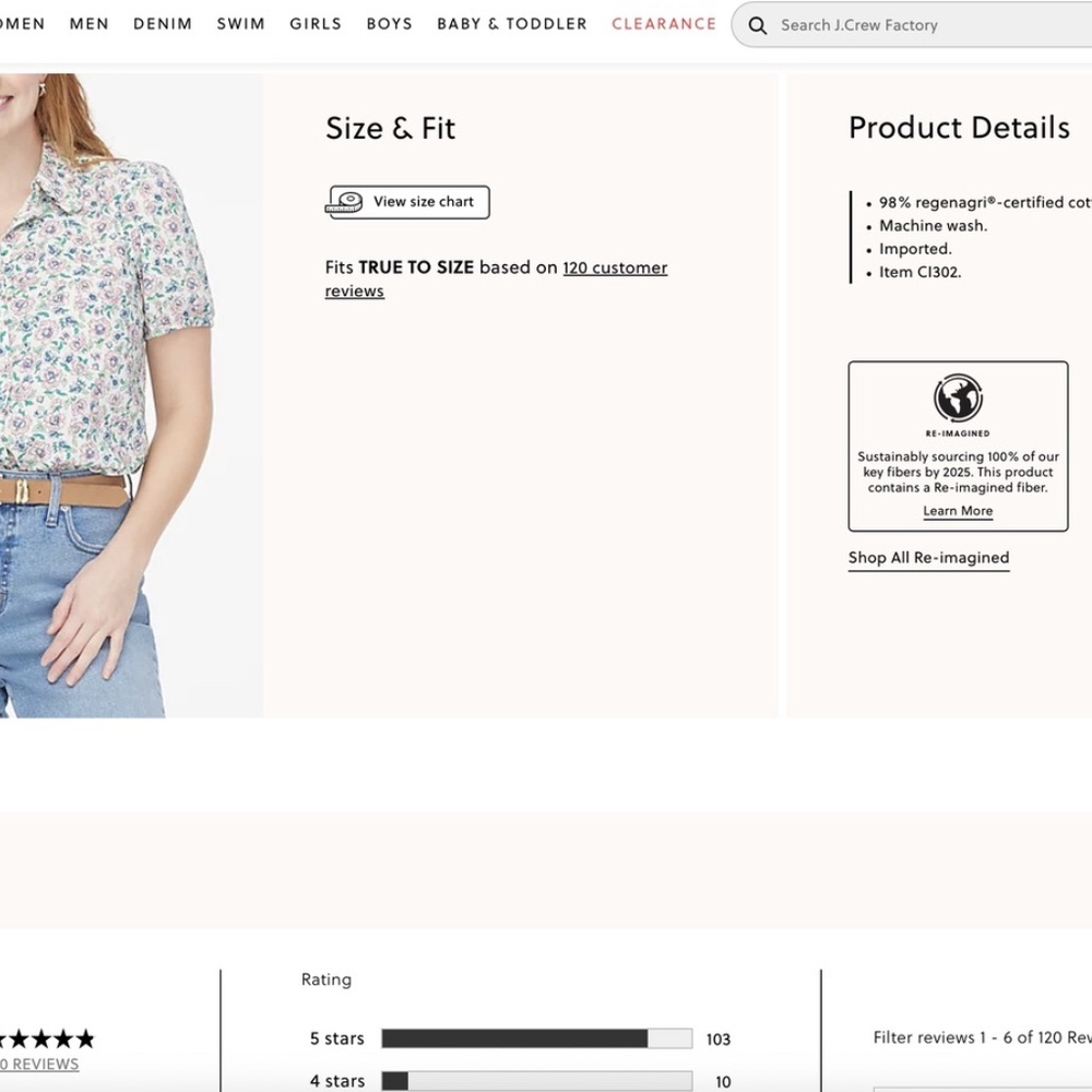 J Crew Factory Printed puff-sleeve ruffle-collar top Ivroy Rose Water 3X Plus - Picture 4 of 9